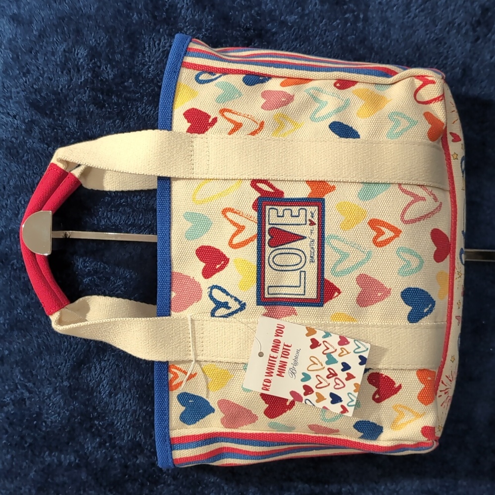 Brighton Canvas Shoulder/Crossbody Mini Tote Bag, 11x9x3", NWT, No call outs.